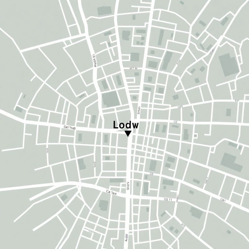 Mapa centrum Łodzi z zaznaczoną Piotrkowską 148
